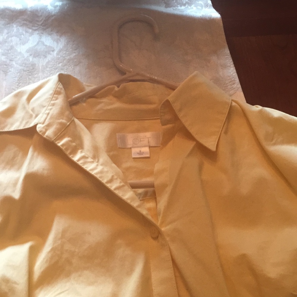 Yellow Ann Taylor Loft Blouse